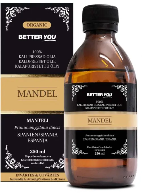 Better You Mandelolja EKO Kallpressad 250 ml
