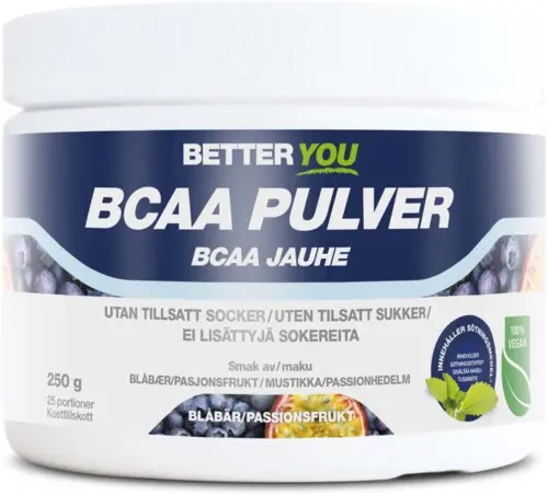 Better You Naturligt BCAA Pulver 250 g - Passion/Blåbär