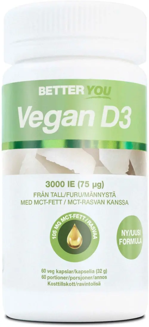 Better You Vegan D3 3000IE + MCT-fett- 60 kaps
