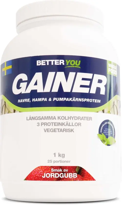Better You Whole Food Gainer 1 kg - Jordgubb