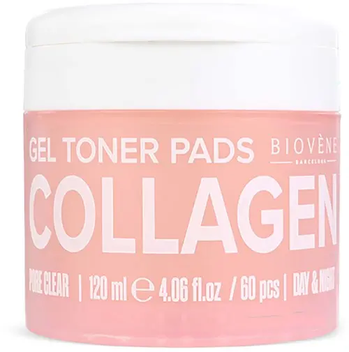 Biovène COLLAGEN Pore Clear Gel Toner Pads with Collagen, 60 pads 120 ml