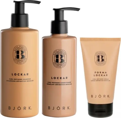 Björk LOCKAR Bundle Shampoo 300 ml & Conditoner 250 ml & Curl Defining Cream 150 ml