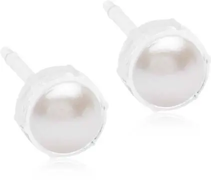 Blomdahl Medical Plastic Bezel Pearl 6 mm White
