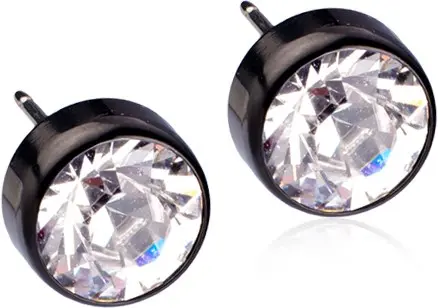 Blomdahl Black Titanium Bezel Crystal