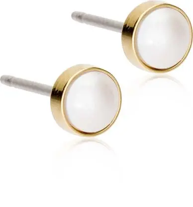 Blomdahl GT Bezel Pearl 5 mm, White