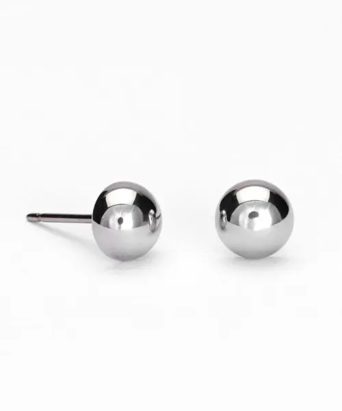 Blomdahl Silver Titanium Half ball 6 mm