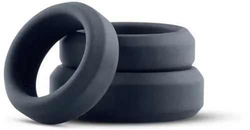Boners 3-Piece Cock Ring Set flat rings Gray