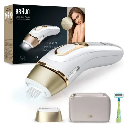 Braun IPL Silk·expert Pro 5 At Home Hair Removal With Pouch 1 Head PL5052
