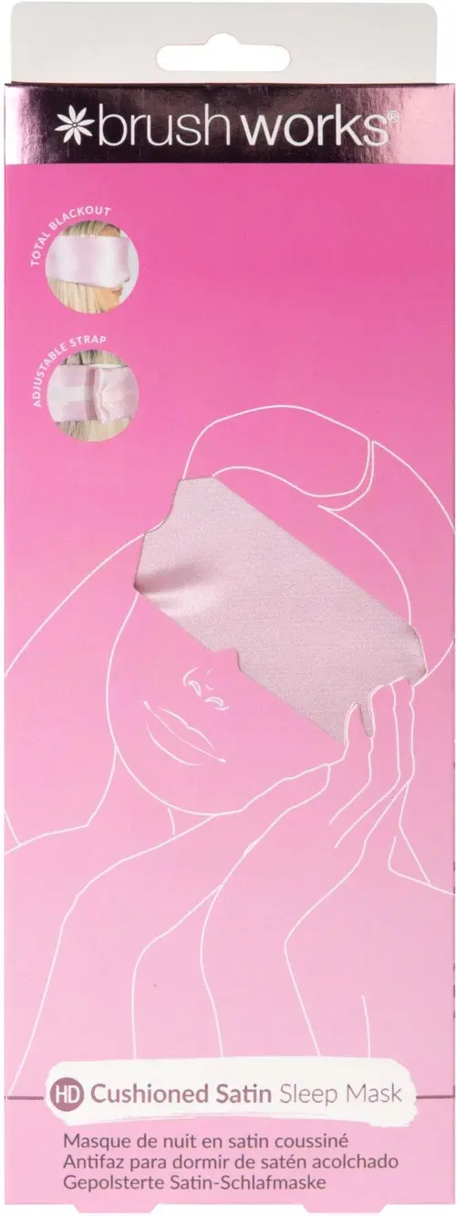 Brushworks Cushioned Satin Sleep Mask