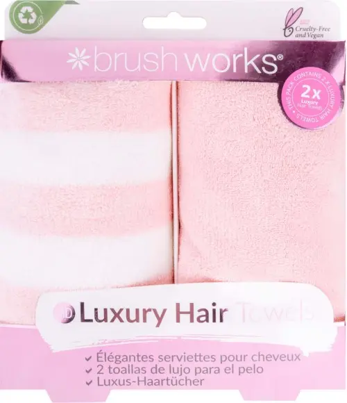 Brushworks Luxury Hair Towels - 2 Pack