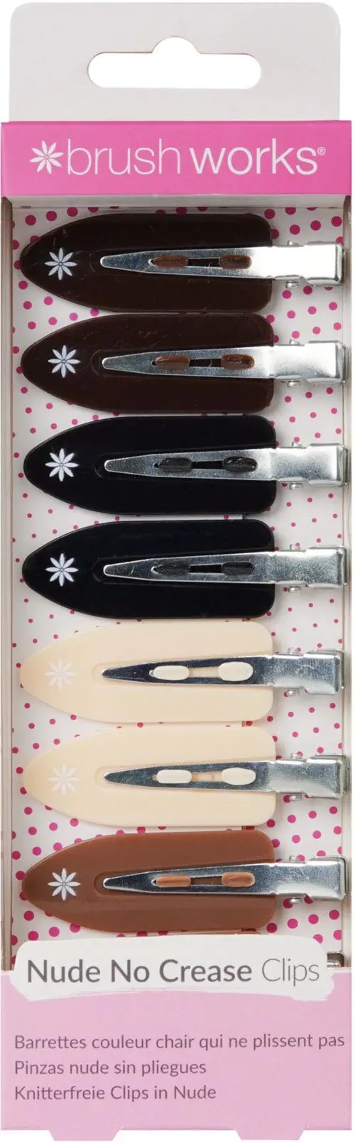 Brushworks Nude No Crease Hair Clips (Pack of 8)