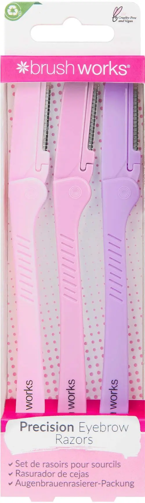 Brushworks Precision Eyebrow Razor (Pack of 3)