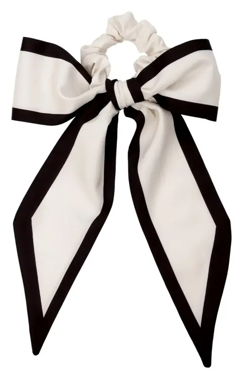 LYKO Bow Cream Striped White
