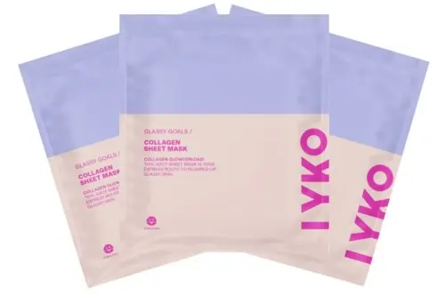 By Lyko Glassy Goals Collagen Sheet Mask Trio