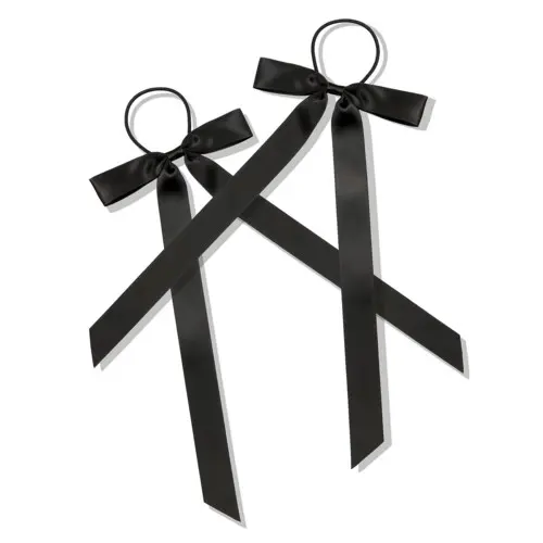 By Lyko Petite Bow Hair Ties Black