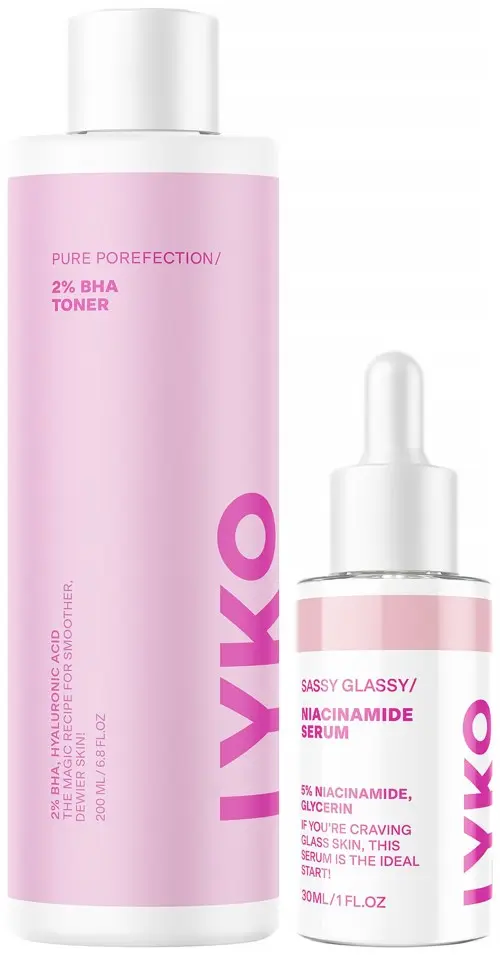 By Lyko Pure Porefection 2% BHA Toner 200 ml & Sassy Glassy Niacinamide Serum 30 ml