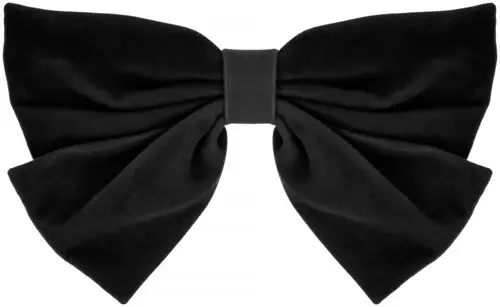 By Lyko Velvet Bow Hairclip Midnight Black
