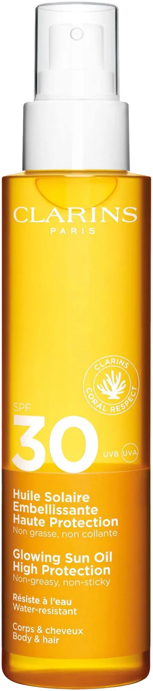 Clarins Glowing Sun Oil Body & Hair SPF 30 150 ml