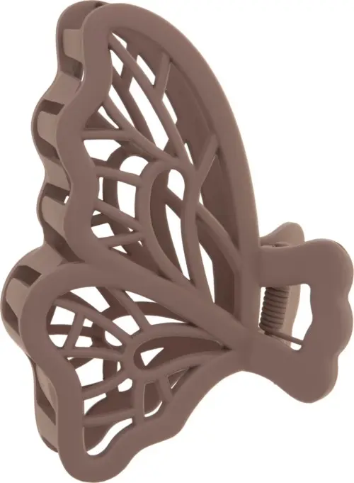Dazzling Hair Clip Butterfly Beige