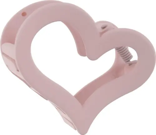 Dazzling Hair Clip Heart Light Pink