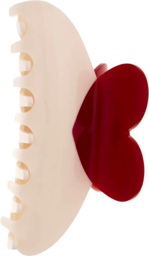 Dazzling Hair Clip Red/White Valentine