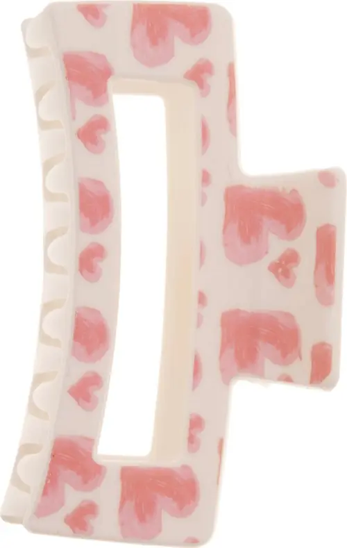 Dazzling Hair Clip Valentine White