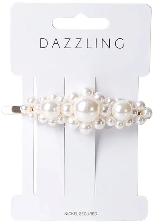 Dazzling Hår Hårspänne pärlor 8cm