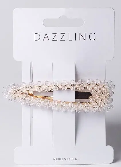 Dazzling Hårklämma Skiffer Klar 9cm