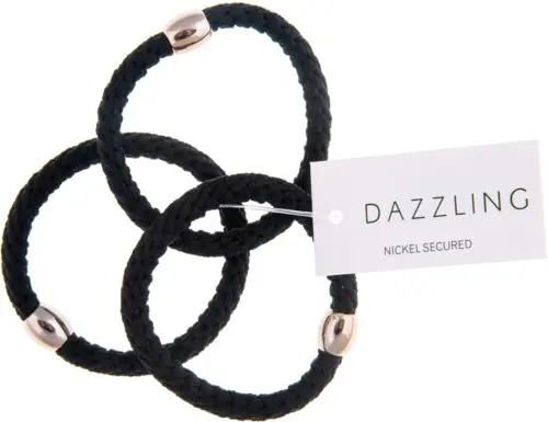 Dazzling Hårsnodd 3-pack, svart