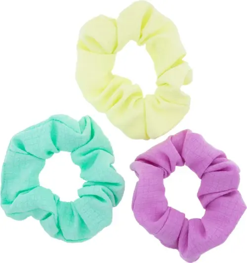 Dazzling Scrunchie 3-Pack Purple/Yellow/Green