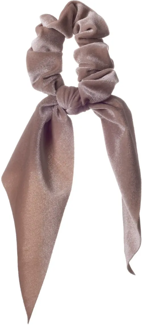 Dazzling Scrunchie Tail Velvet Beige