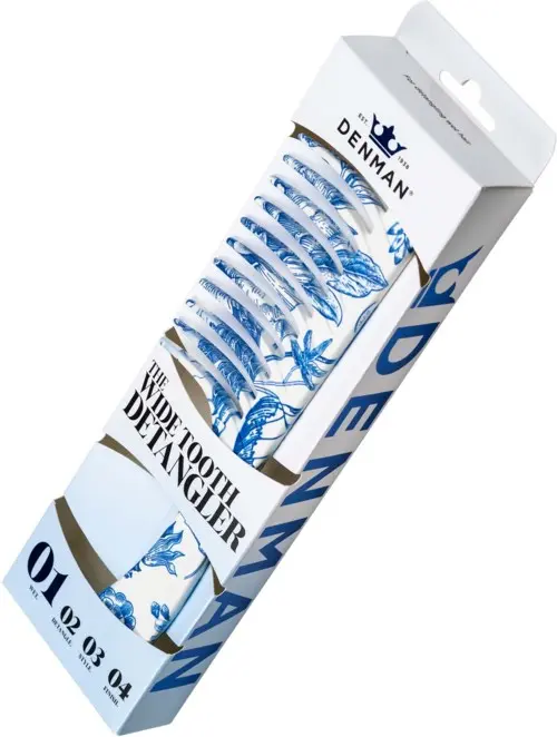 Denman Deluxe D28 Wide Tooth Detangling Comb Blue Belle