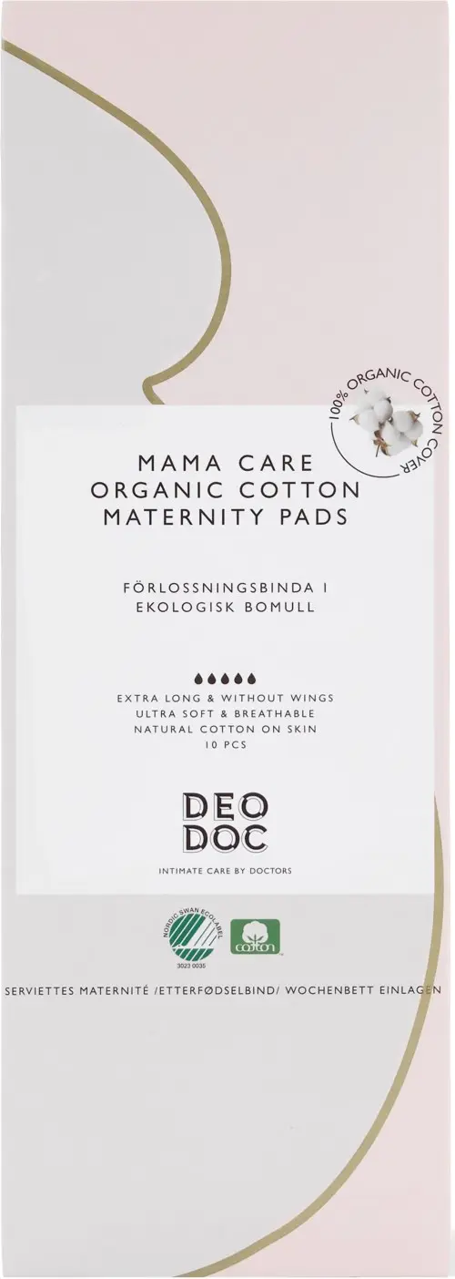 DeoDoc Maternity Pads With 100% Cotton 10 stk