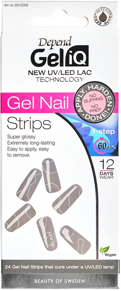 Depend Cosmetic Gel iQ Gel Nail Strips Line Up
