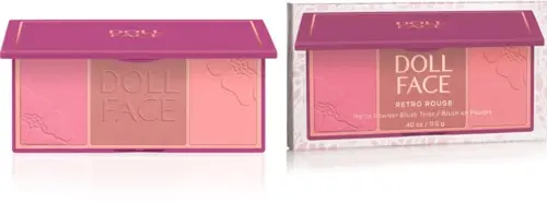 Doll Face Retro Rouge Matte Powder Blush Trios Audrey 11 g