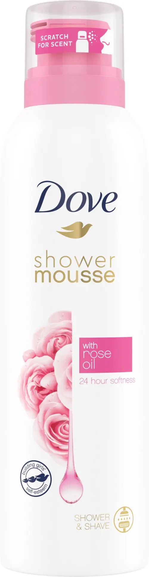 Dove Shower Mousse Rose Oil 200 ml