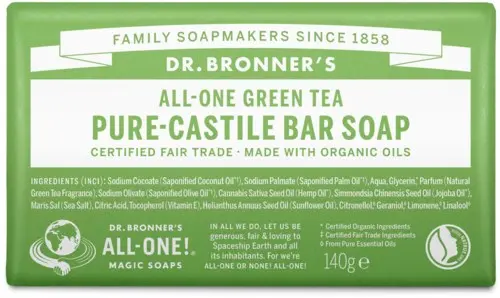 Dr. Bronner's Bar Soap Green Tea 140 g