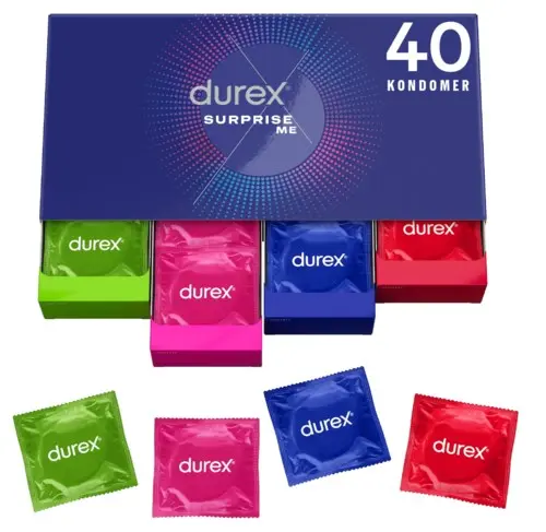 Durex Surprise Me Deluxe Condoms 40 stk