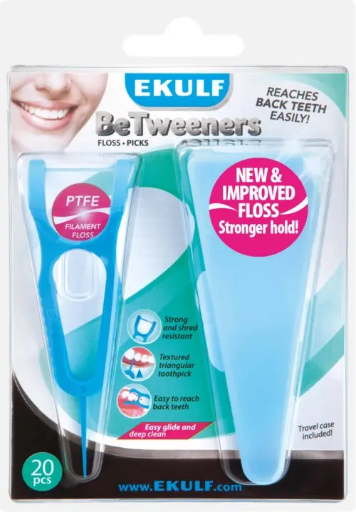 Ekulf BeTweeners Floss Picks 20 Pcs
