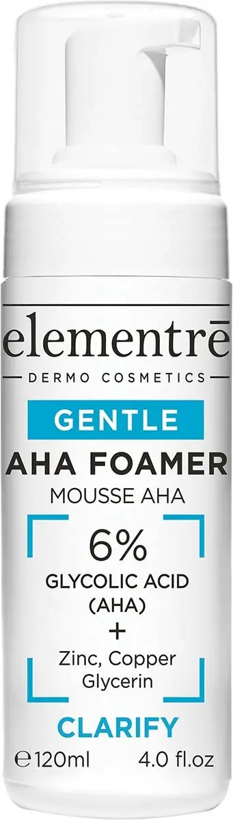elementrē Aha Foamer Gentle Cleanser 6% Alpha Hydroxy Acid 120ml