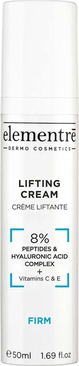 elementrē Lifting Cream 8% Peptides & Hyaluronic Acid 50ml