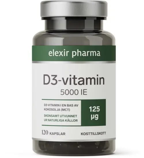Elexir Pharma D3-Vitamin 5000IE 120 stk