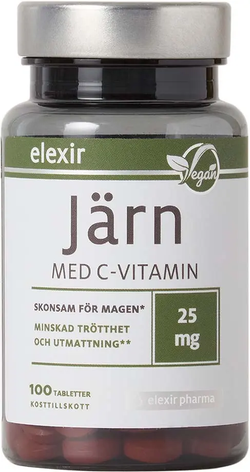 Elexir Pharma Järn med Cvitamin 100 tab.