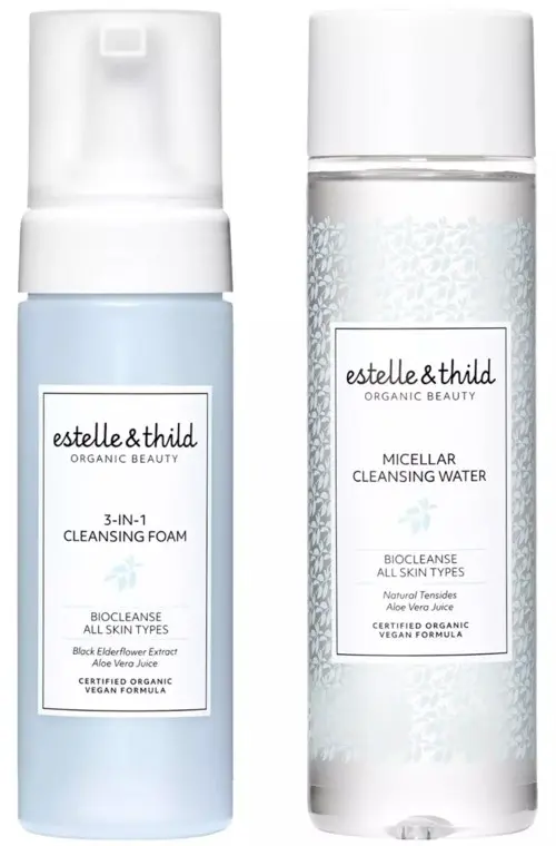 Estelle&Thild Organic Beauty BioCleanse 3in1 Foam Cleanser 150 ml & Micellar Cleansing Water 250 ml