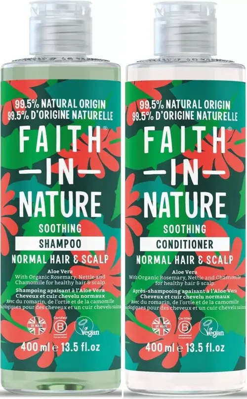 Faith In Nature Bundle Aloe Vera Shampoo 400 ml & Conditioner 400 ml