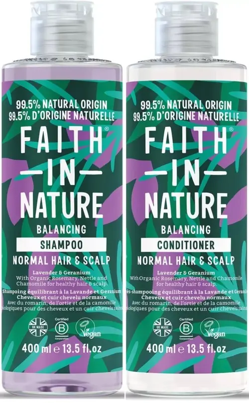 Faith In Nature Bundle Lavender & Geranium Shampoo 400 ml & Conditioner 400 ml