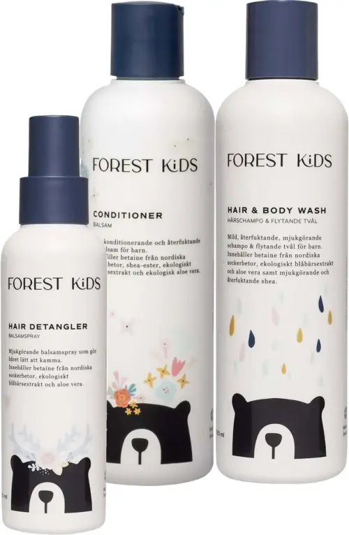Forest Kids The Hair Ritual Bundle Shampoo 250 ml & Conditioner 250 ml & Detangler 150 ml