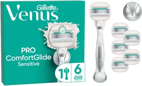 Gillette Venus Pro ComfortGlide Sensitive Razor & Holder 6st