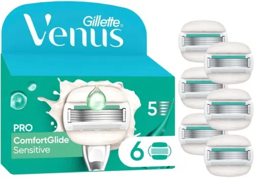 Gillette Venus Pro ComfortGlide Sensitive Razor Blades 6 stk