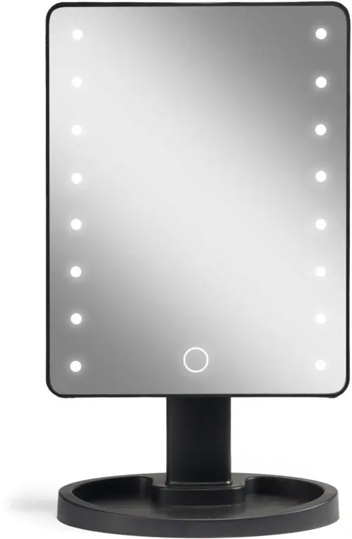 Gillian Jones Hollywood Mirror With Touch, Led Light And USB Black